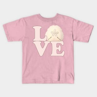 Lispe LOVE with Sand Dollar Kids T-Shirt